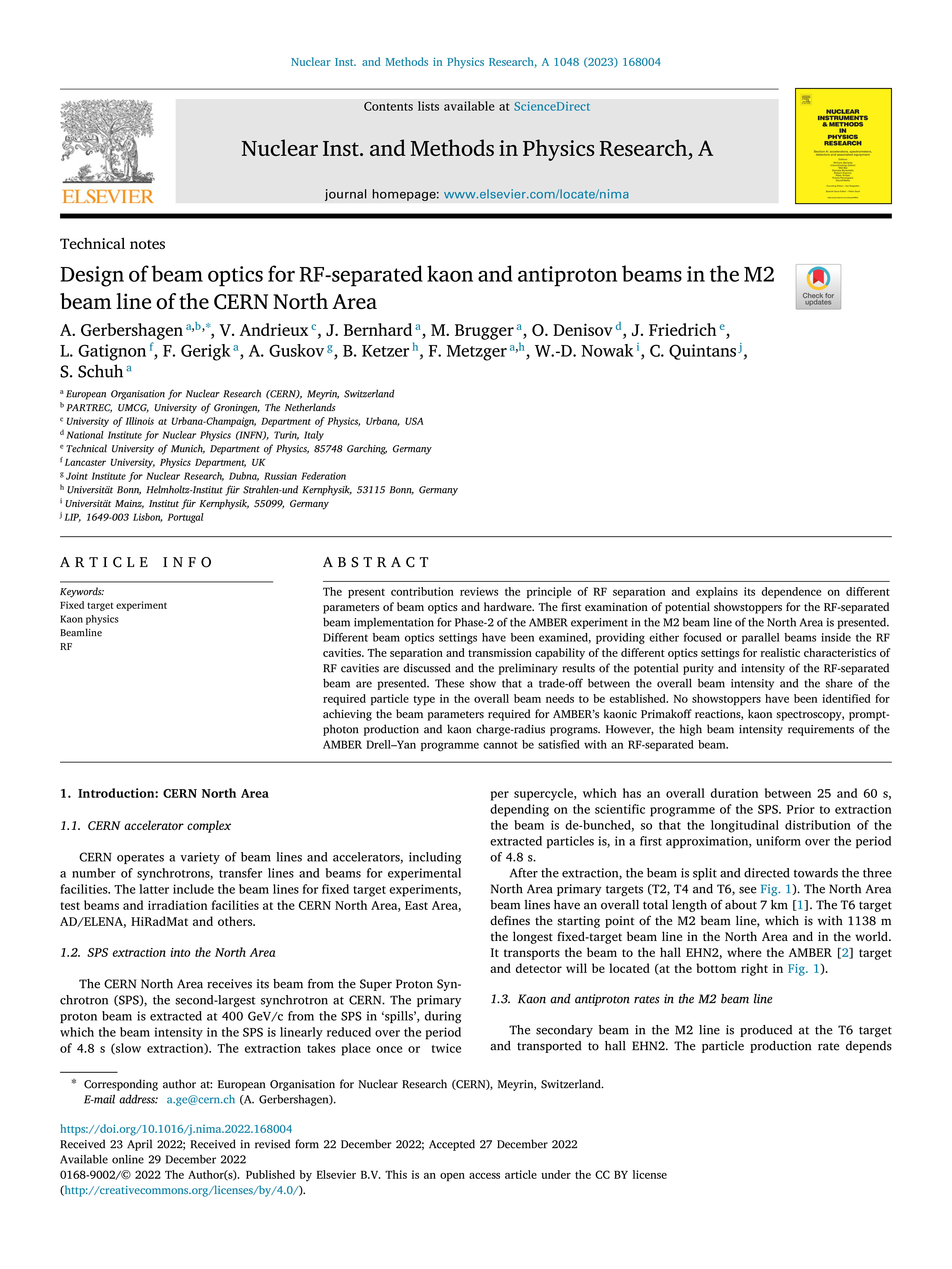 Design of beam optics for RF-separated kaon and antiproton beams in the M2 beam line of the CERN North Area