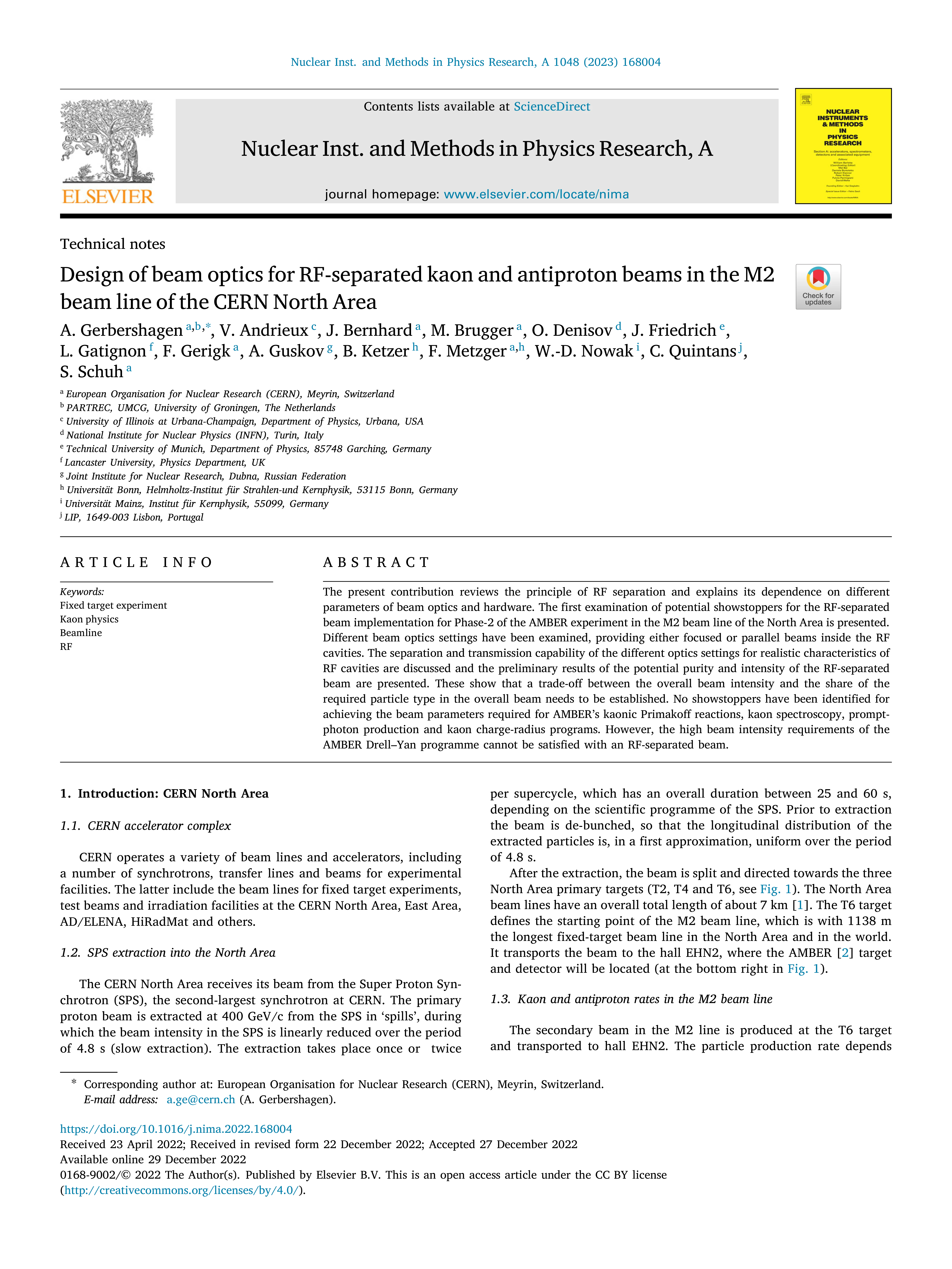 Design of beam optics for RF-separated kaon and antiproton beams in the M2 beam line of the CERN North Area