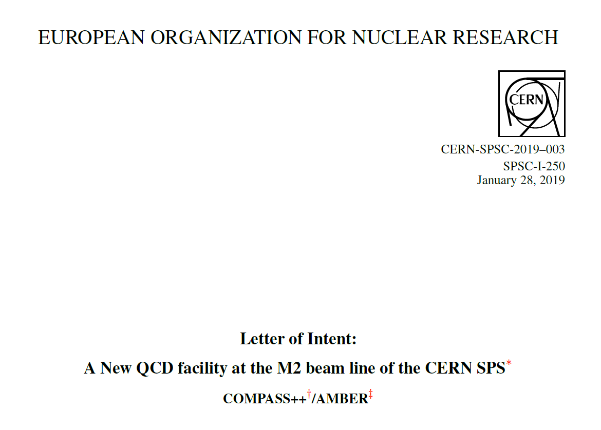 Letter of Intent: A New QCD facility at the M2 beam line of the CERN SPS (COMPASS++/AMBER)