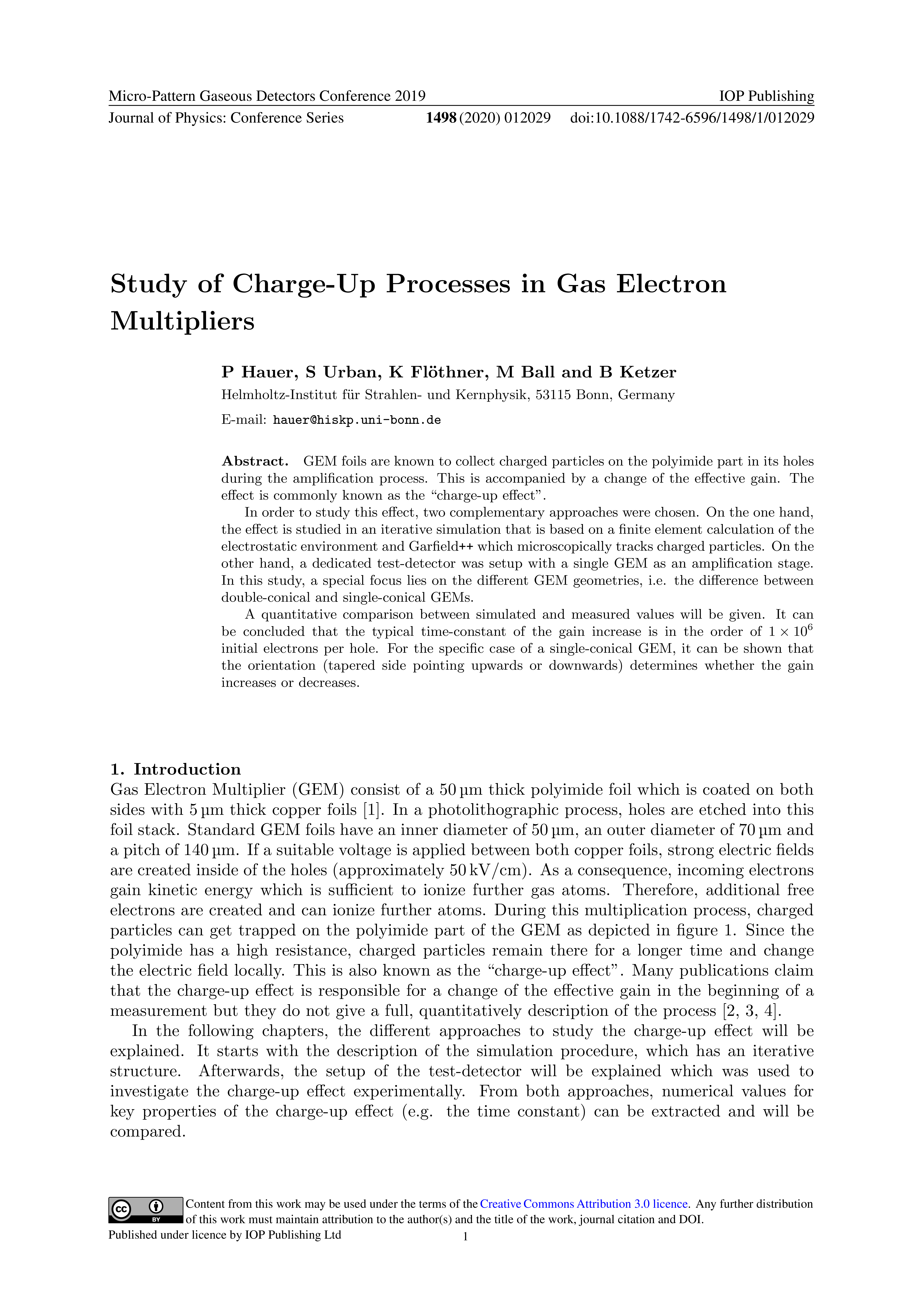 Study of Charge-Up Processes in Gas Electron Multipliers