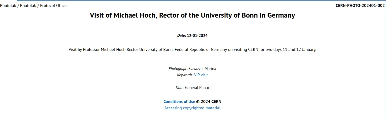 Visit of Michael Hoch