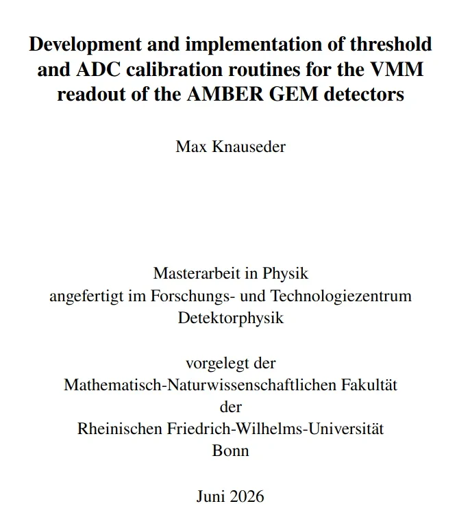 Development and implementation of threshold and ADC calibration routines for the VMM readout of the AMBER GEM detectors