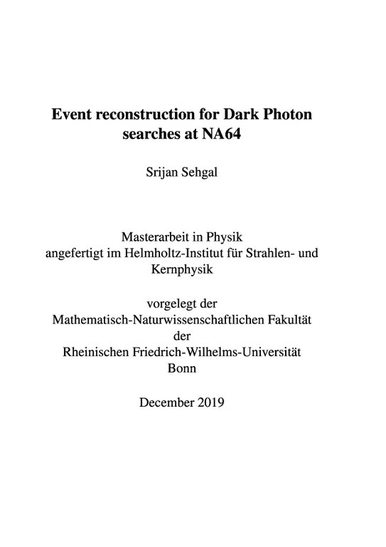Event reconstruction for Dark Photon searches at NA64
