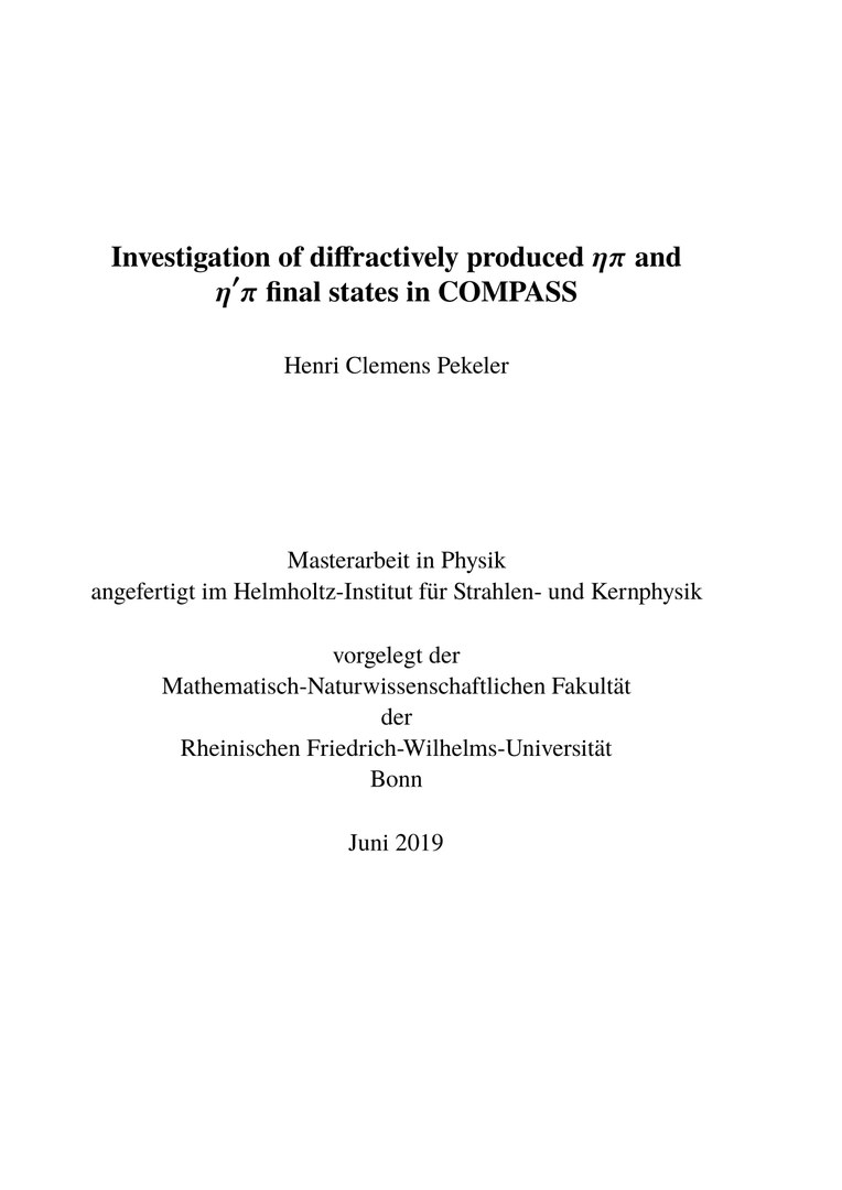 Investigation of diffractively produced ηπ and η'π final states in COMPASS