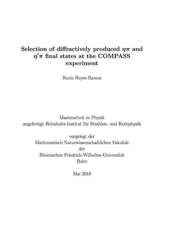 Selection of diffractively produced ηπ and η'π final states at the COMPASS experiment