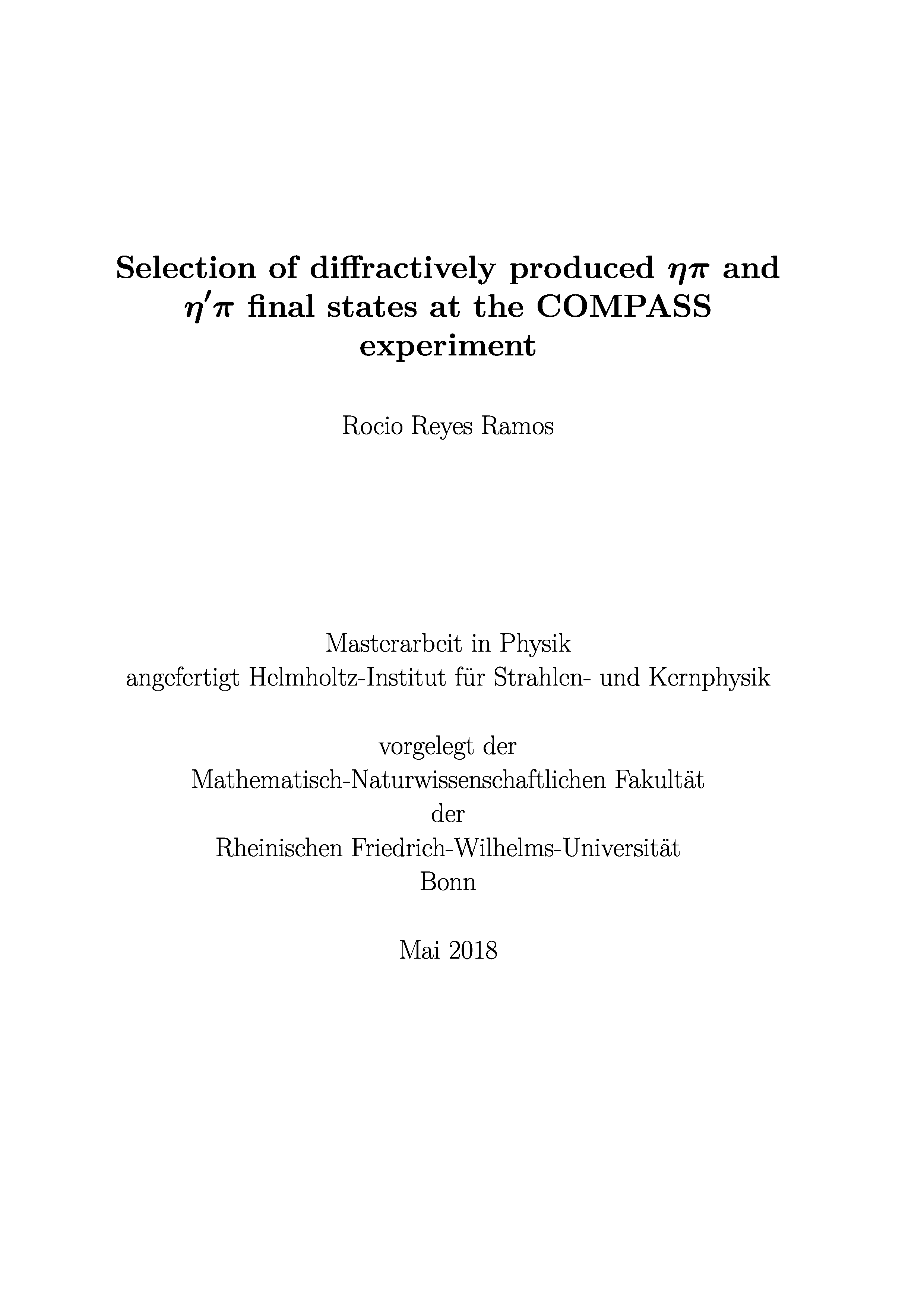 Selection of diffractively produced ηπ and η'π final states at the COMPASS experiment