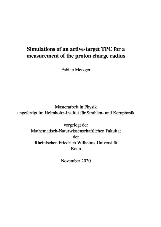 Simulations of an active-target TPC for a measurement of the proton charge radius