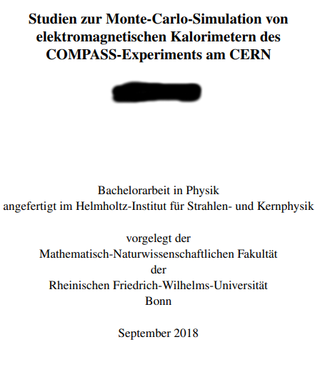 Studien zur Monte-Carlo-Simulation von elektromagnetischen Kalorimetern des COMPASS-Experiments am CERN