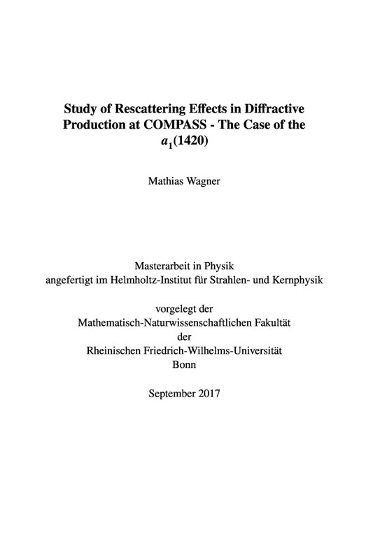 Study of Rescattering Effects in Diffractive Production at COMPASS - The Case of the a_1 (1420)