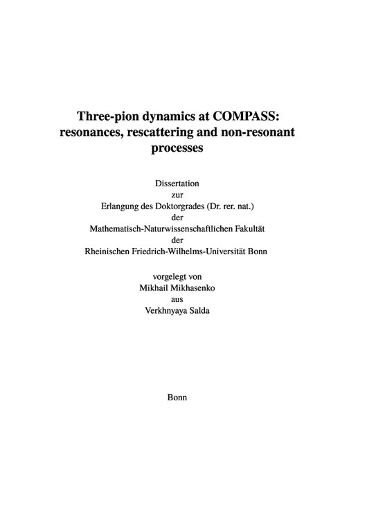Three-pion dynamics at COMPASS: resonances, rescattering and non-resonant processes